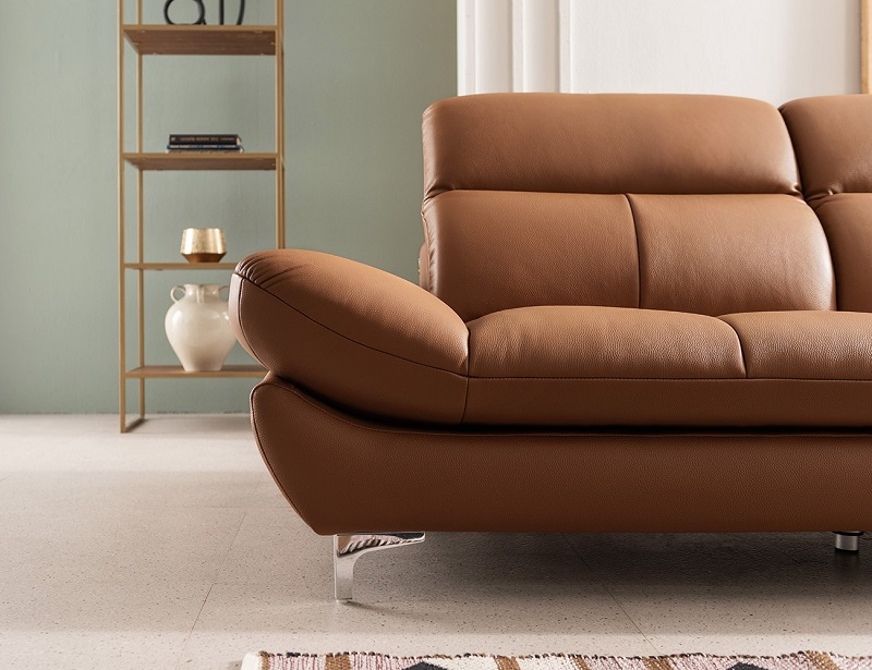 Sofa góc L sang trọng HNS115 màu nâu bò thượng lưu, đẳng cấp! - Ảnh 3