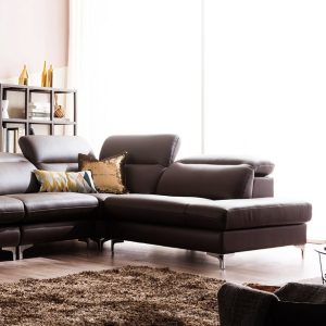 Alternative view of Sofa góc L giả da Microfiber HNS113 bề thế cho phòng khách rộng!