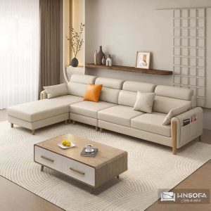 Sofa góc L HNS183. Đơn giản, gọn gàng.