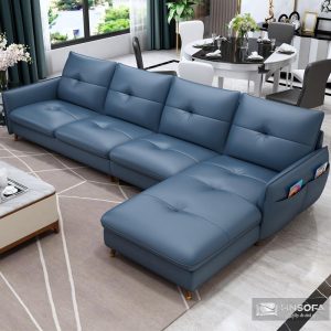Sofa góc L HNS 186 bọc da Hàn Quốc