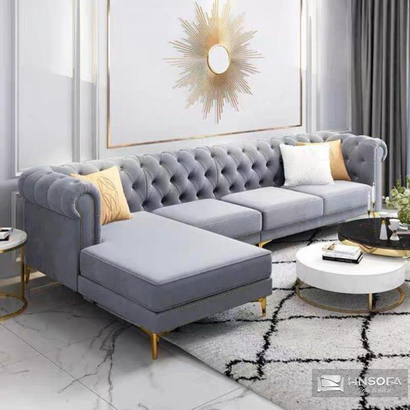 Sofa góc phải tân cổ điển HNS151