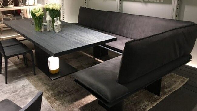 Ghế sofa kết hợp bàn ăn chất liệu da trơn