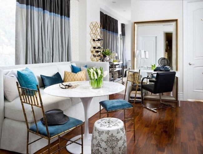 Ghế sofa kết hợp bàn ăn với khung thép mạ kẽm