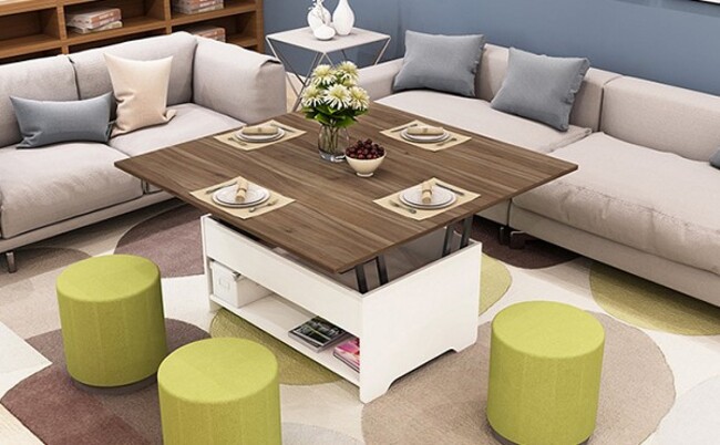 Sofa kết hợp bàn ăn chất liệu da hoặc vải