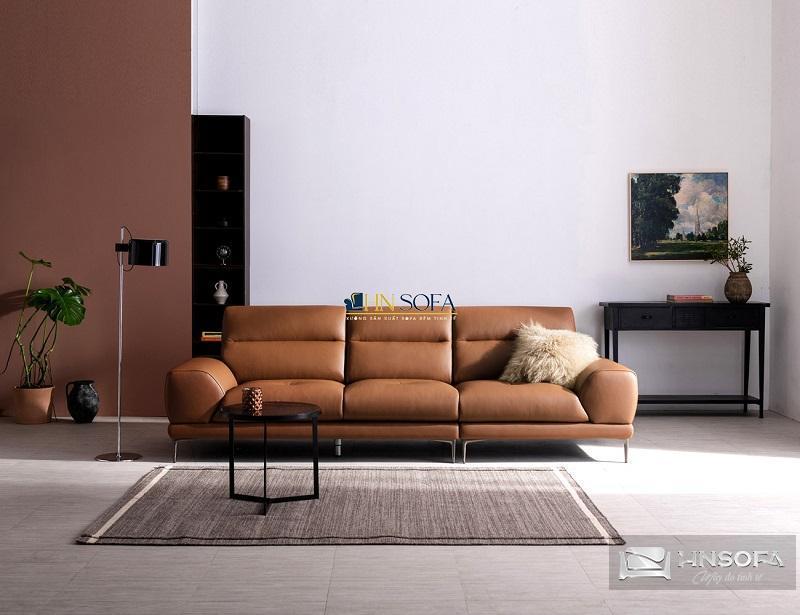 Sofa tết dáng văng bọc da đẹp HNS117
