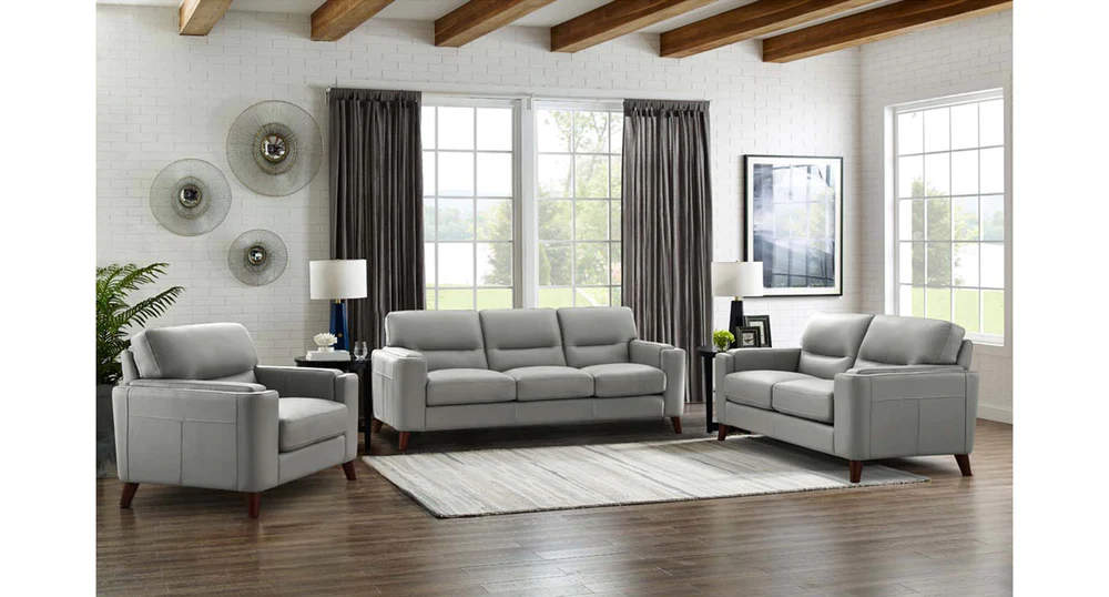 Mẫu sofa da bò 3 chỗ ngồi thiết kế gọn gàng cho văn phòng nhỏ VP22
