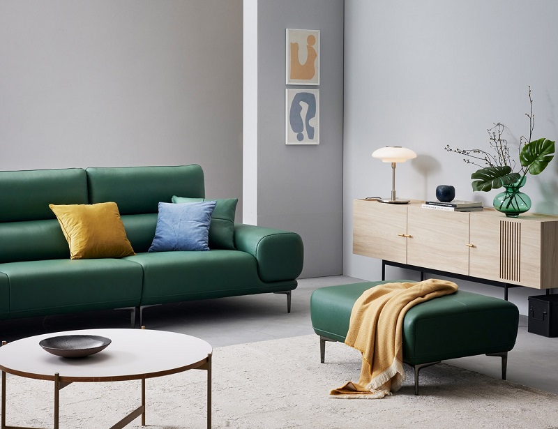 Sofa văng 3 chỗ giả da Anh Quốc HNS120