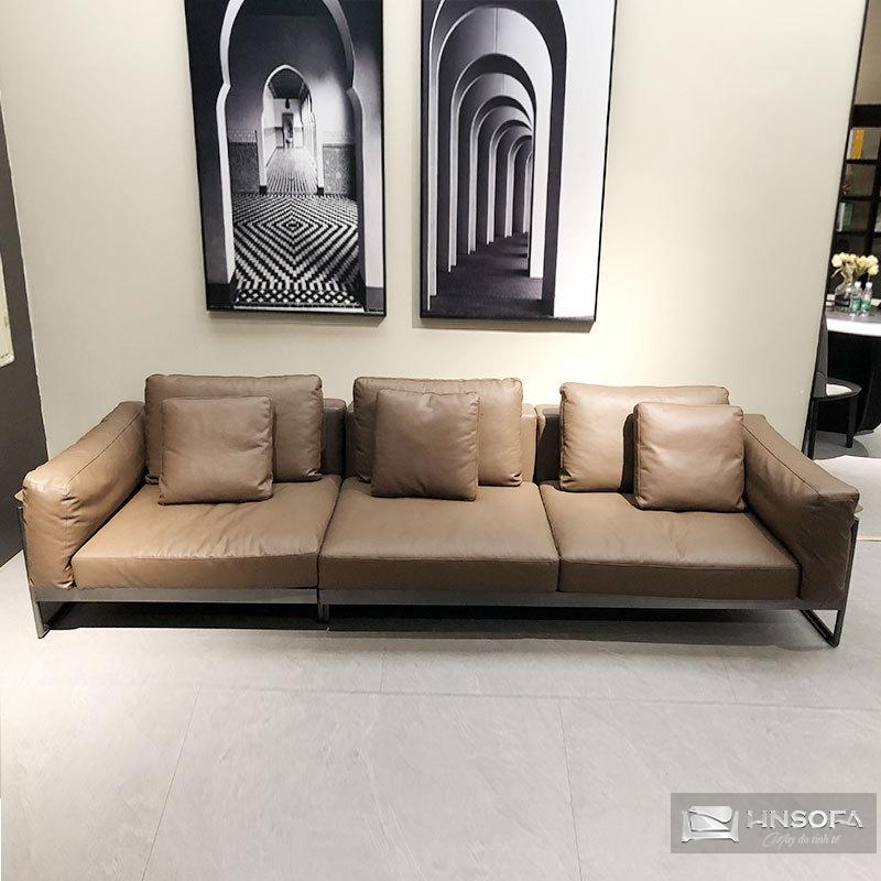 Sofa văng da bò Ý nhập khẩu HNS222 - Ảnh 3