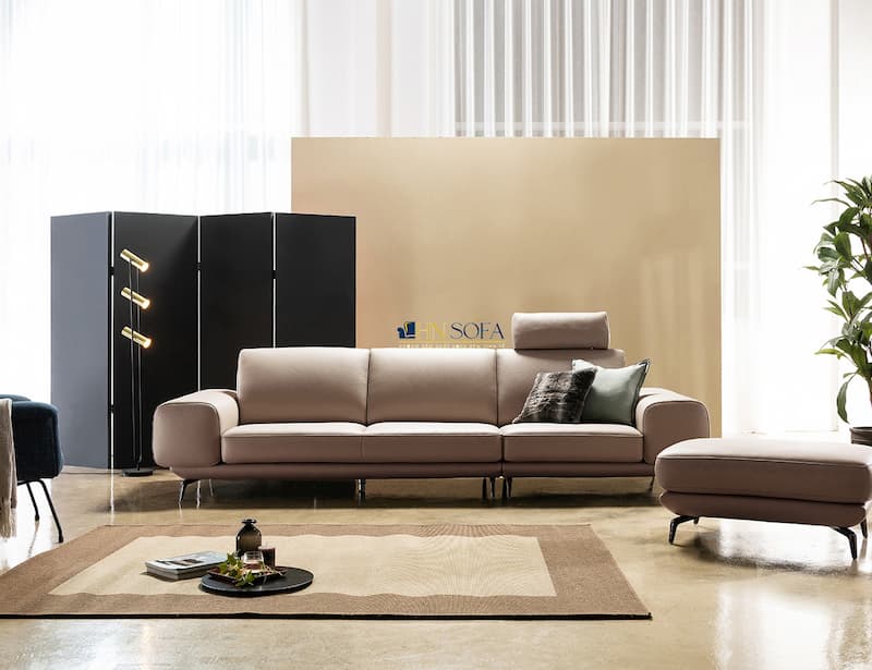 Mẫu sofa văng da Hàn Quốc hiện đại mã HNS93