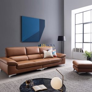Sofa đẳng cấp văng da bò Ý hiện đại HNS104