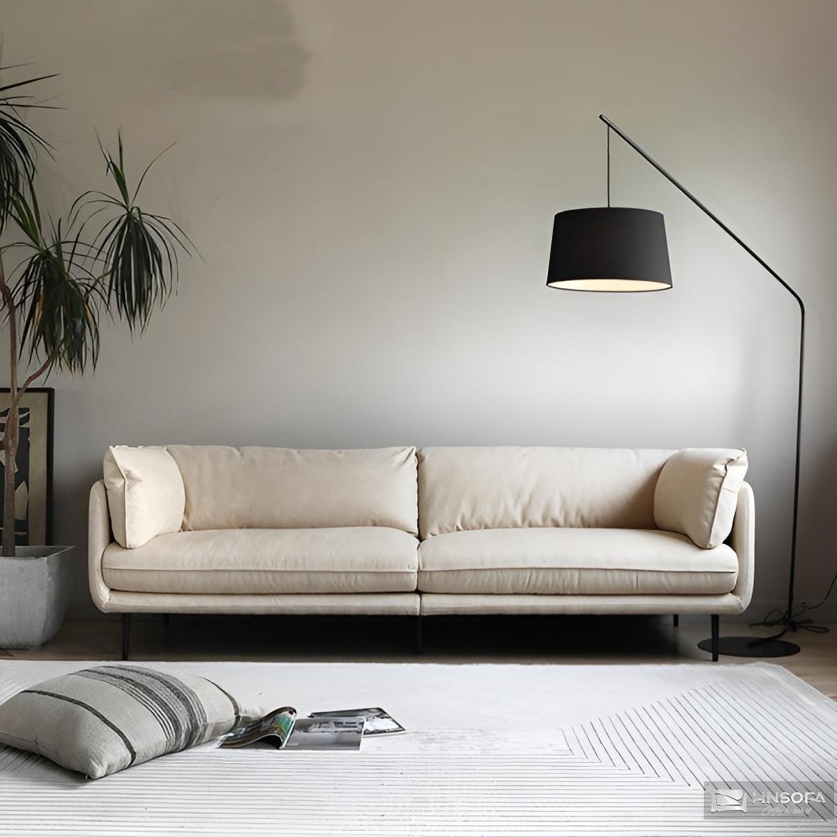 Sofa văng HNS165 bọc vải nỉ Hàn Quốc mềm mại và êm ái