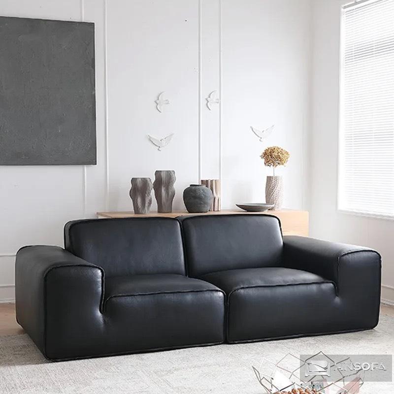 Sofa văng bọc da bò nhập khẩu Ý HNS239 - Ảnh 2