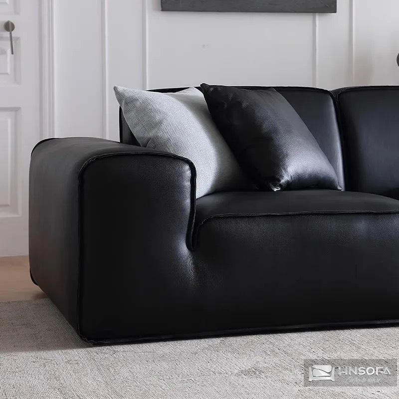 Sofa văng bọc da bò nhập khẩu Ý HNS239 - Ảnh 3