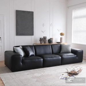 Sofa văng bọc da bò nhập khẩu Ý HNS239
