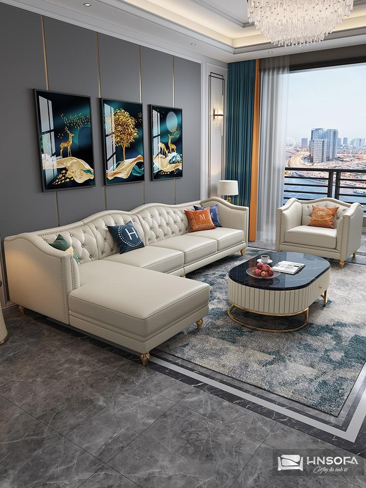 Sofa tân cổ điển HNS244 – Xu hướng mới của tân cổ điển