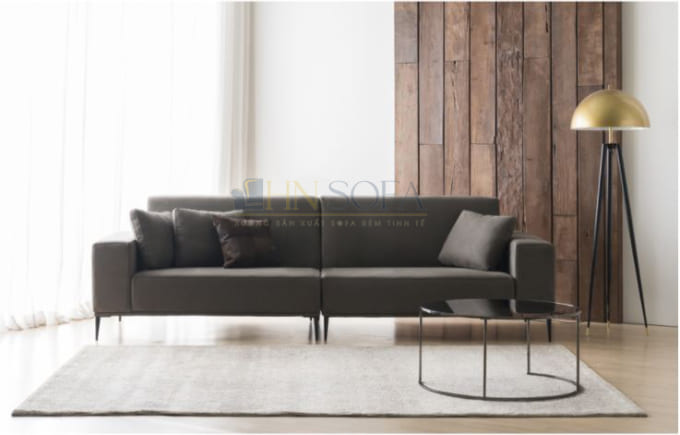 Mẫu Sofa văng nỉ mầu nâu cá tính