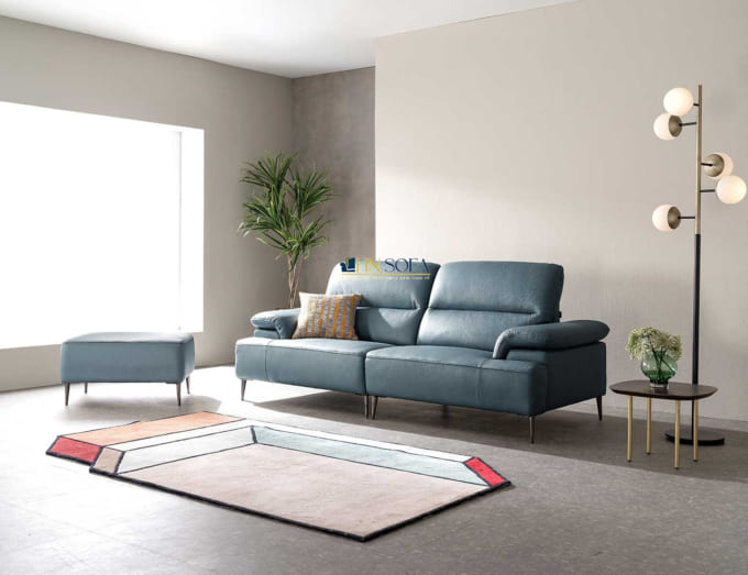 Mẫu ghế sofa đơn dài hiện đại bằng da mã HNS87
