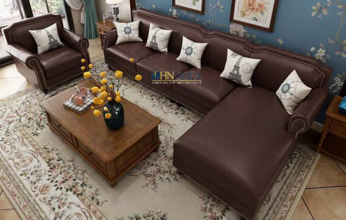 Sofa văn phòng bằng da bò đầy tinh tế và thời đại