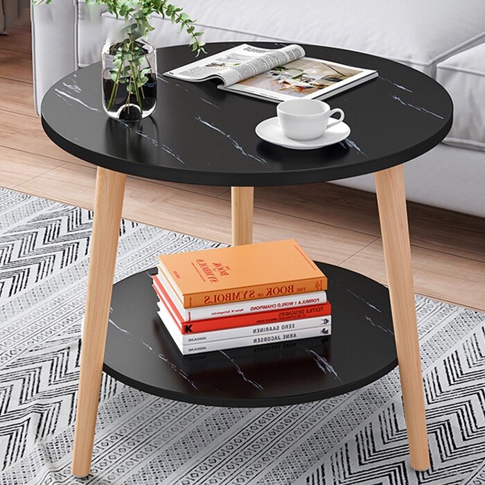 Bàn trà góc sofa bằng gỗ tự nhiên