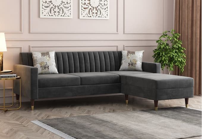 Ghế sofa góc đẹp cho không gian phòng khách sang trọng