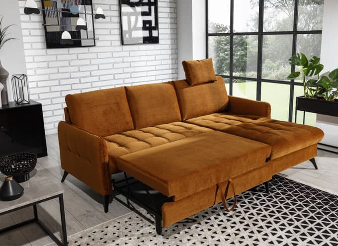 Sofa giường góc thông minh cho phòng khách