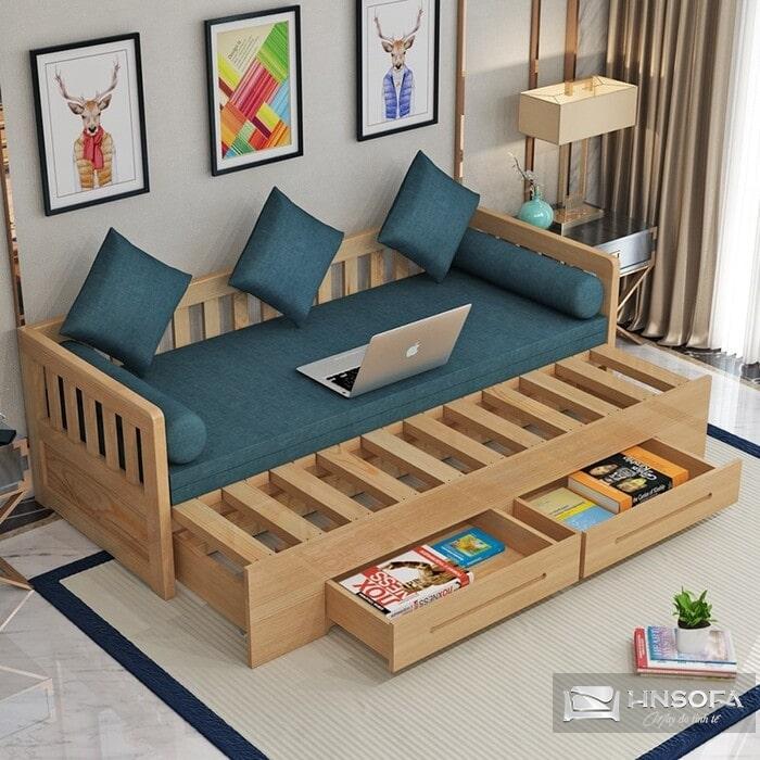 Sofa giường làm từ gỗ