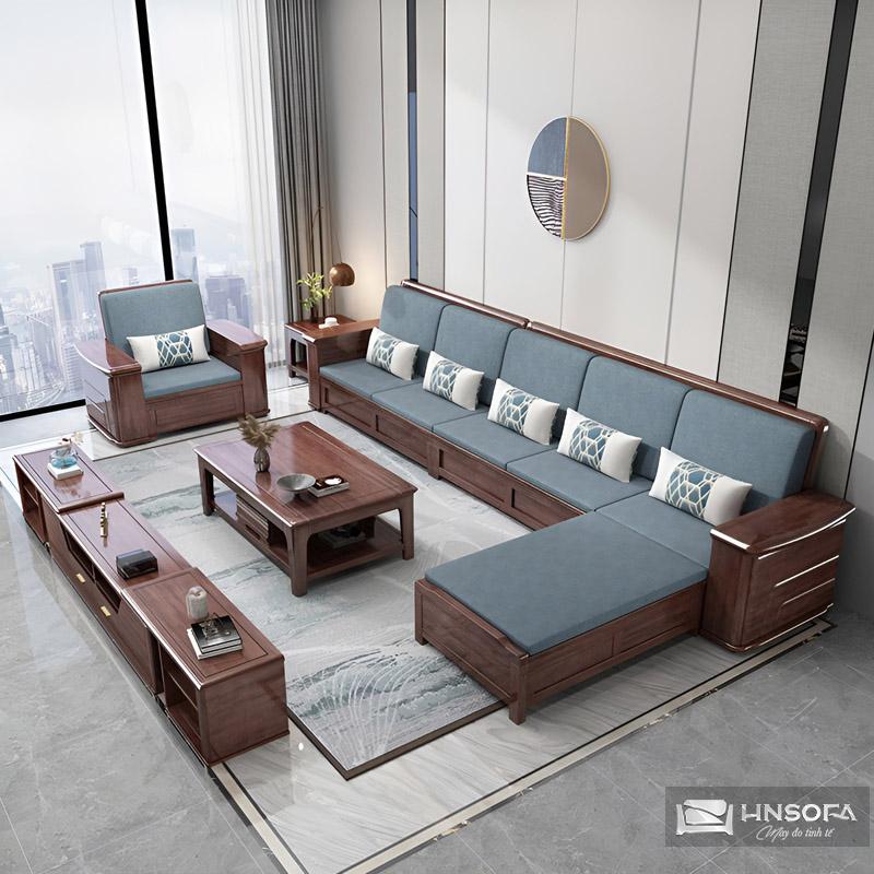 Giá bộ sofa gỗ phòng khách sẽ phụ thuộc vào nhiều yếu tố khác nhau