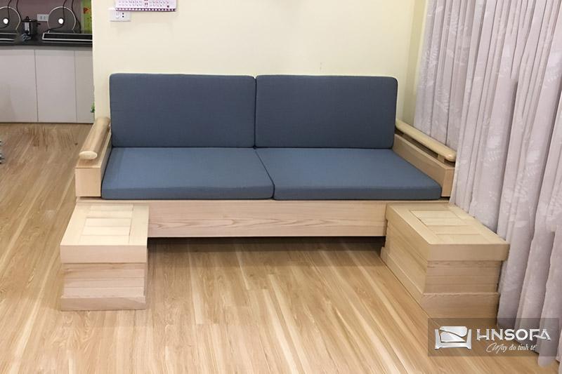 Sofa gỗ kiểu hộp cho không gian phòng khách
