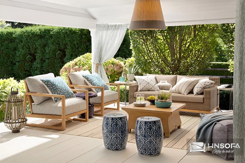Sofa gỗ sồi Nga đẹp ấn tượng