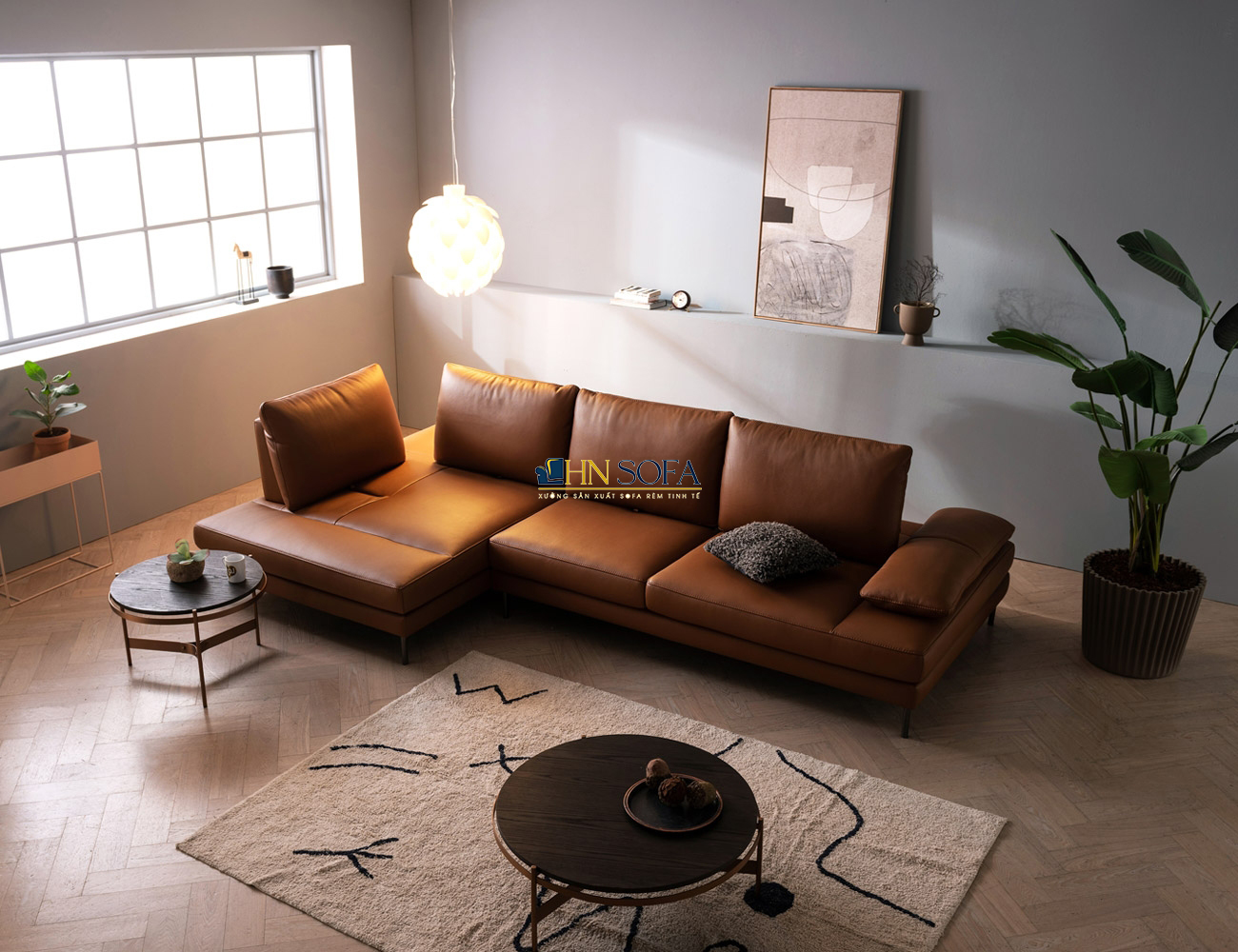 Sofa góc hiện đại HNS125 - Hoàn hảo tới từng chi tiết!